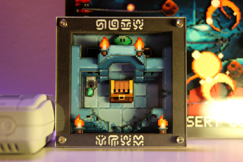 3D Pixel Art - Dungeon Glyph. - Miniature Customisable Shadow Box