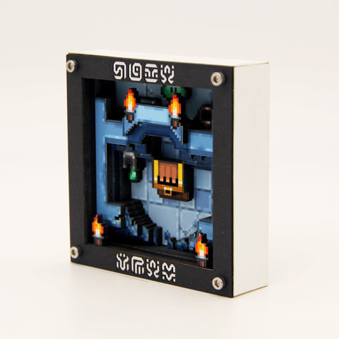 3D Pixel Art - Dungeon Glyph. - Miniature Customisable Shadow Box