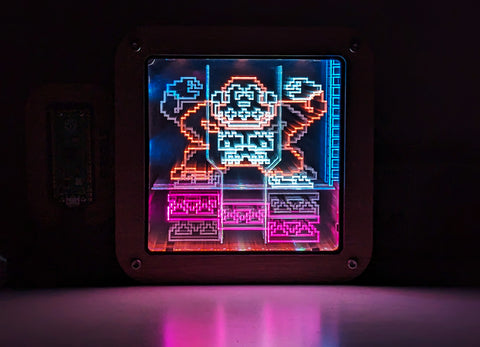 Animated LED Retro Frame - 8 Bit Kong-ish