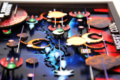 3D Pixel Art - Arcade Shoot Em Up - Customisable Shadow Box