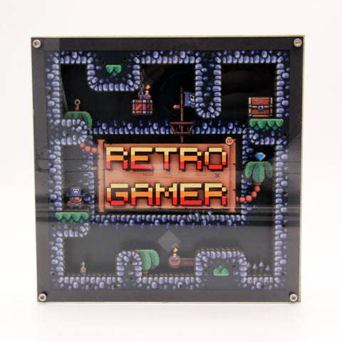 3D Gamer Cave Pixel Art - Customisable Shadow Box Artwork