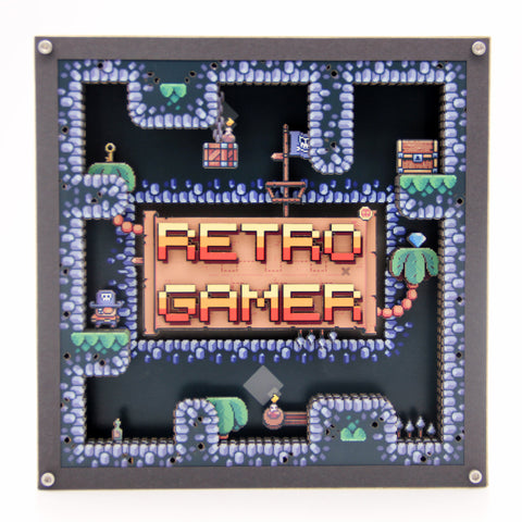 3D Gamer Cave Pixel Art - Customisable Shadow Box Artwork
