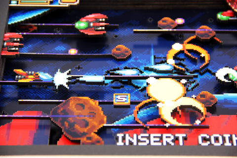 3D Pixel Art - Arcade Shoot Em Up - Customisable Shadow Box