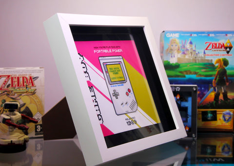 Gameboy 1989 Custom Pixel Art Framed Print