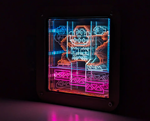 Animated LED Retro Frame - 8 Bit Kong-ish