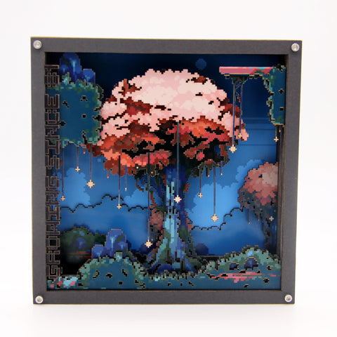 3D Pixel Art - Mystic Worlds - Customisable Shadow Box Artwork