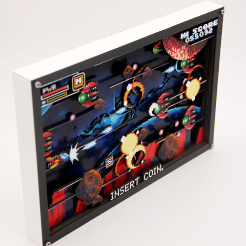 3D Pixel Art - Arcade Shoot Em Up - Customisable Shadow Box