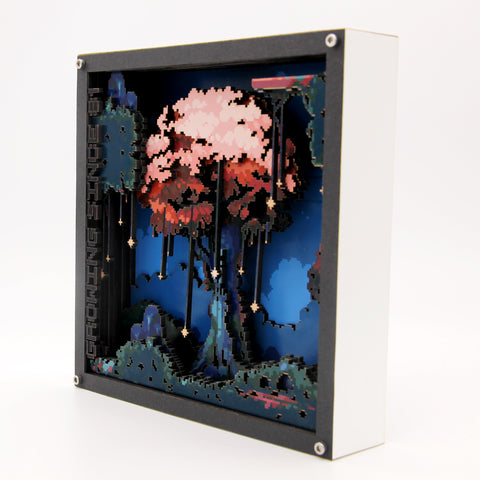3D Pixel Art - Mystic Worlds - Customisable Shadow Box Artwork
