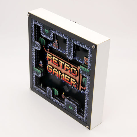 3D Gamer Cave Pixel Art - Customisable Shadow Box Artwork